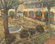 Vincent Van Gogh The Courtyard of the Hosptial at Arles (nn04) oil on canvas